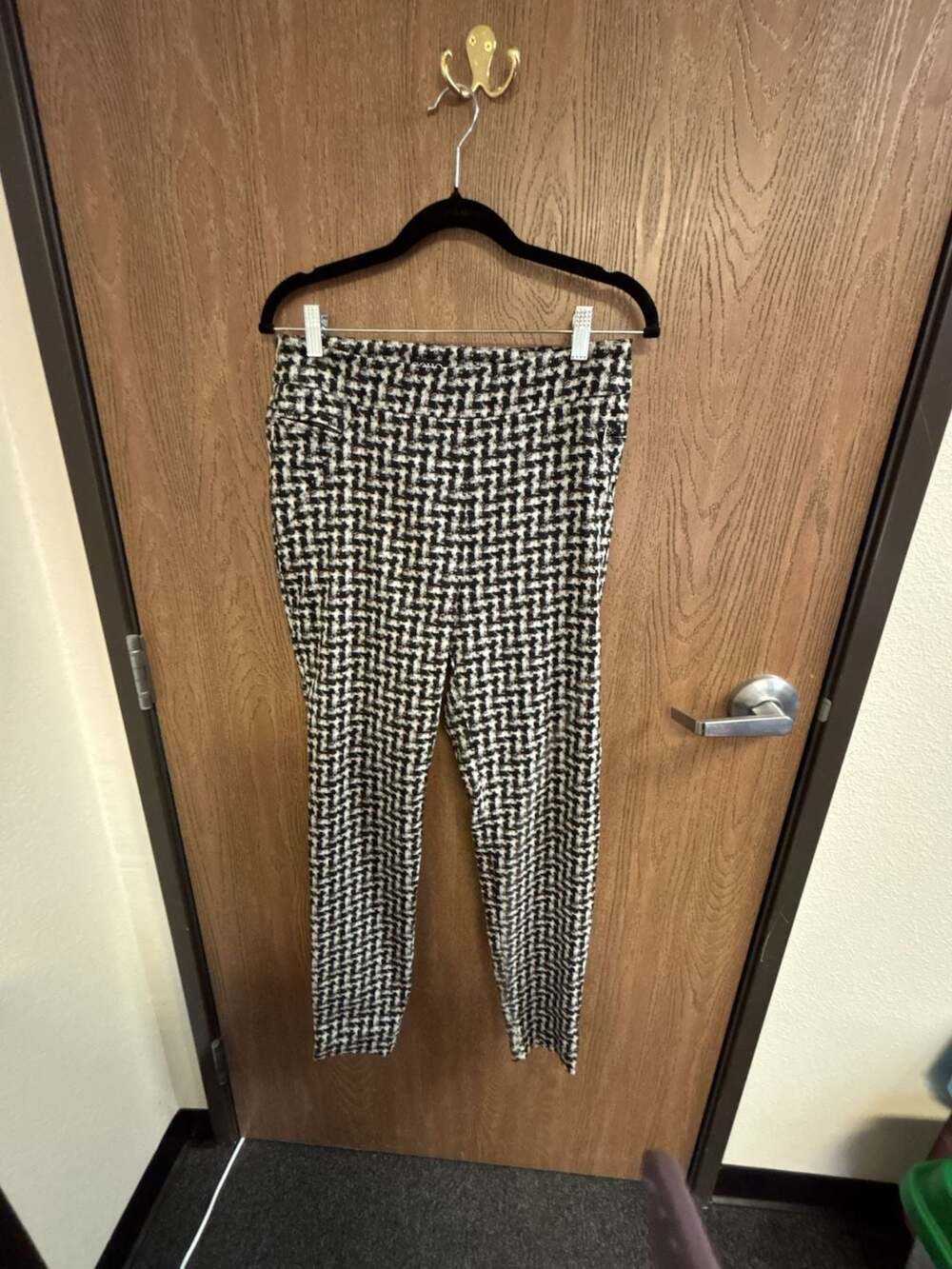 SOHO Houndstooth Check Flare Trousers